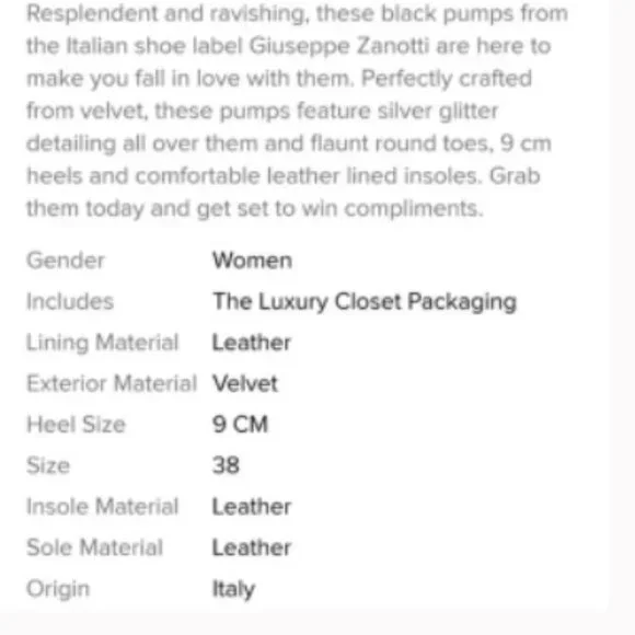 Rare glitter embossed star like dots velvet pumps - Picture 5 of 6